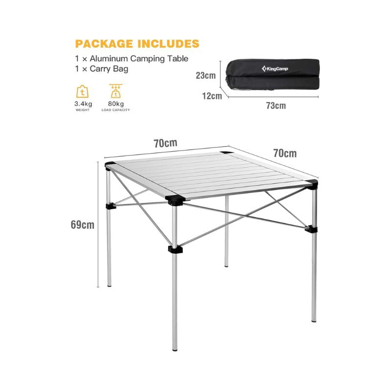KingCamp Foldable Table - Mesa enrollable