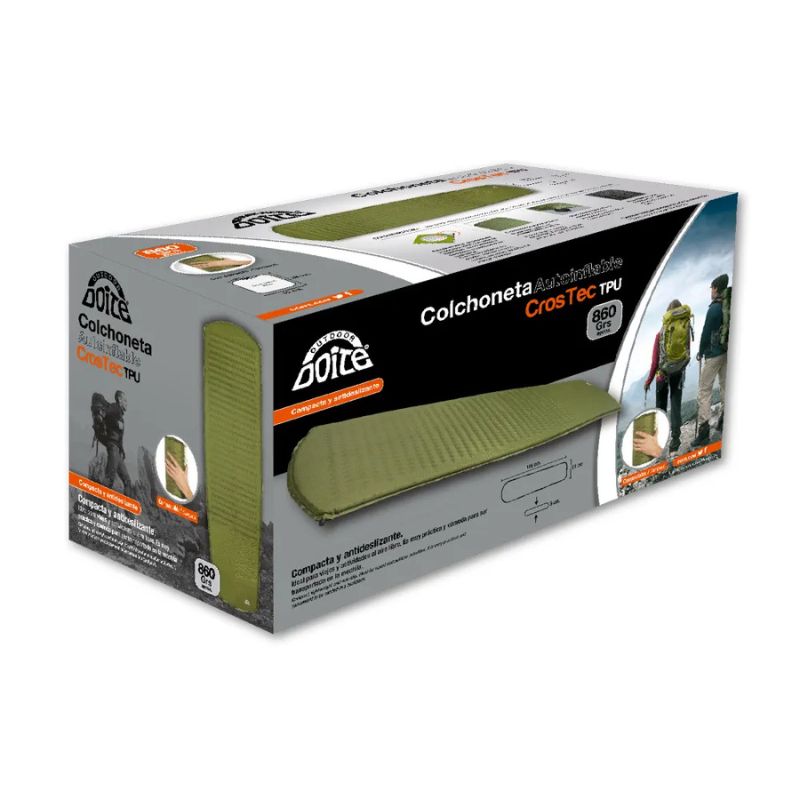 Colchoneta Autoinflable Doite Crostec Single Verde