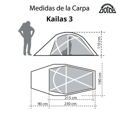 Medidas de carpa Doite Kailas 3