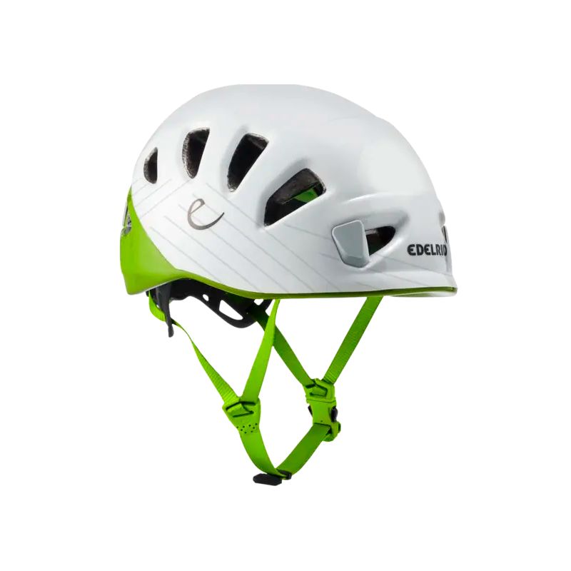 Casco Edelrid Shield blanco verde para escalada y alpinismo