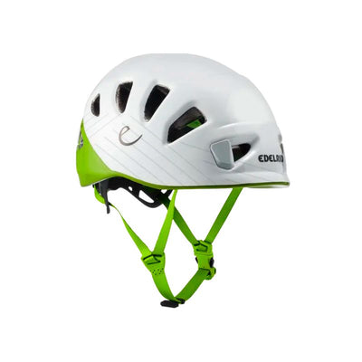 Casco Edelrid Shield blanco verde para escalada y alpinismo