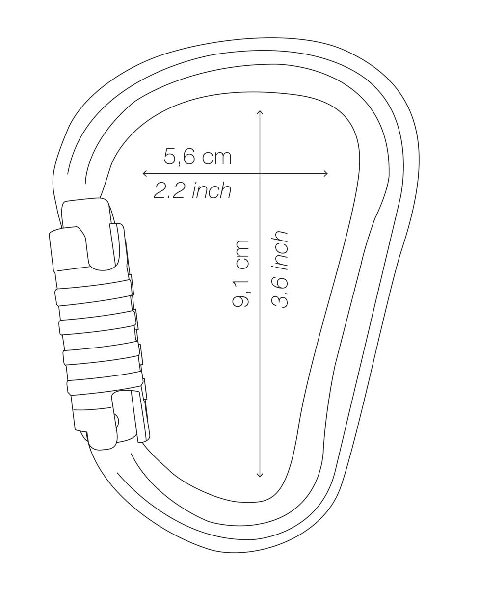 Mosquetón Petzl William Triact-Lock - gris