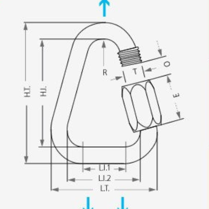 Maillón triangular de Acero Edelrid Triangle