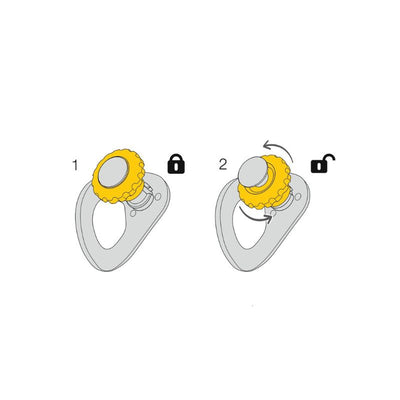 COEUR PULSE 12 mm Petzl con orificio amplio para dos mosquetones
