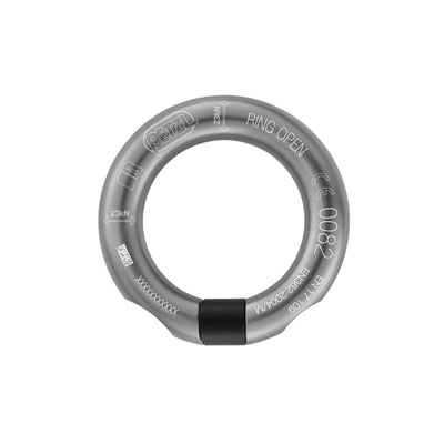 Anillo Petzl RING OPEN certificado CE EN 362 para conexión técnica