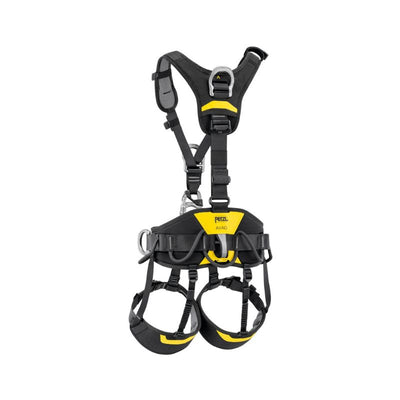 Arnés Petzl AVAO profesional con cinturón y perneras semirrígidas