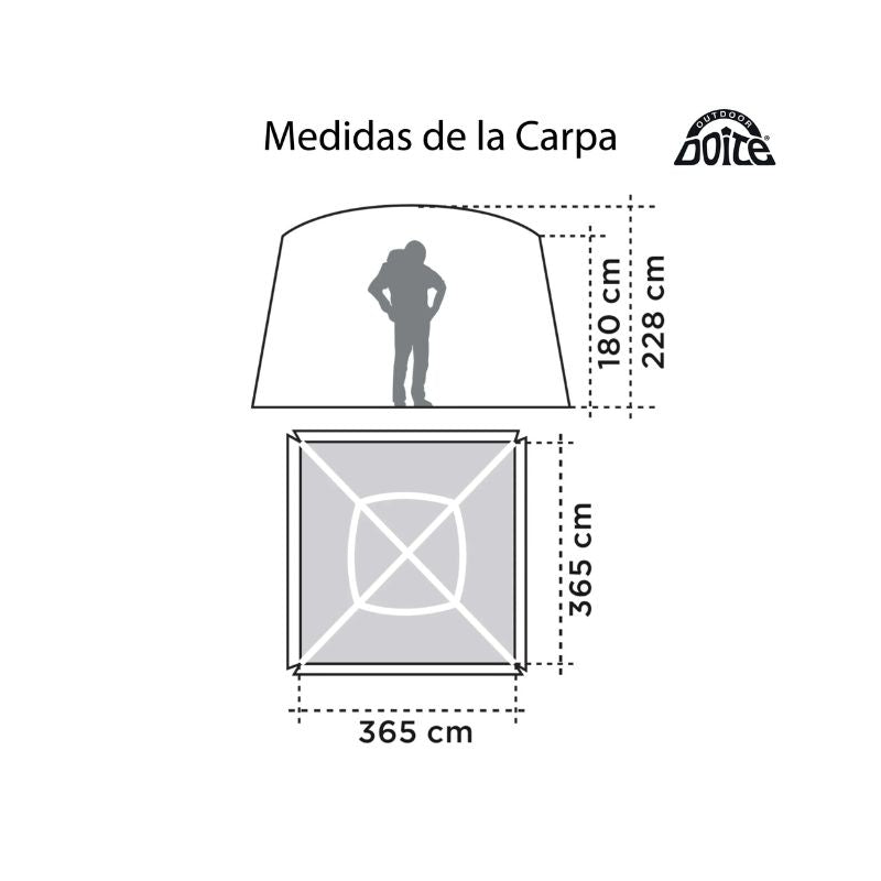 Carpa Doite Comedor Suiza 3.65 x 3.65