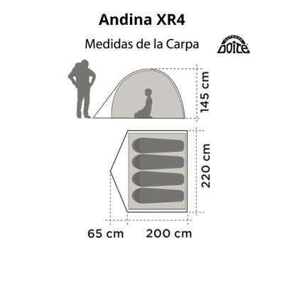 Medidas de carpa Doite Andina XR4