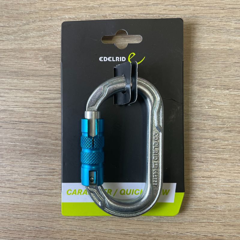 Mosquetón ovalado de acero Edelrid Oval Power Steel Triple