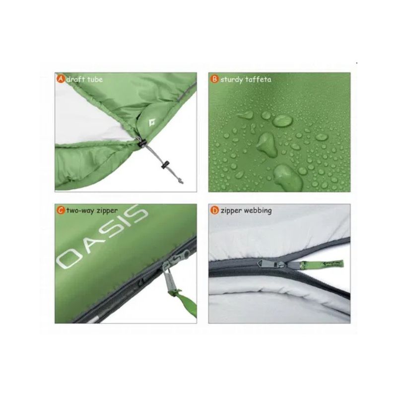 Bolsa de dormir KingCamp Oasis 250XL - Verde
