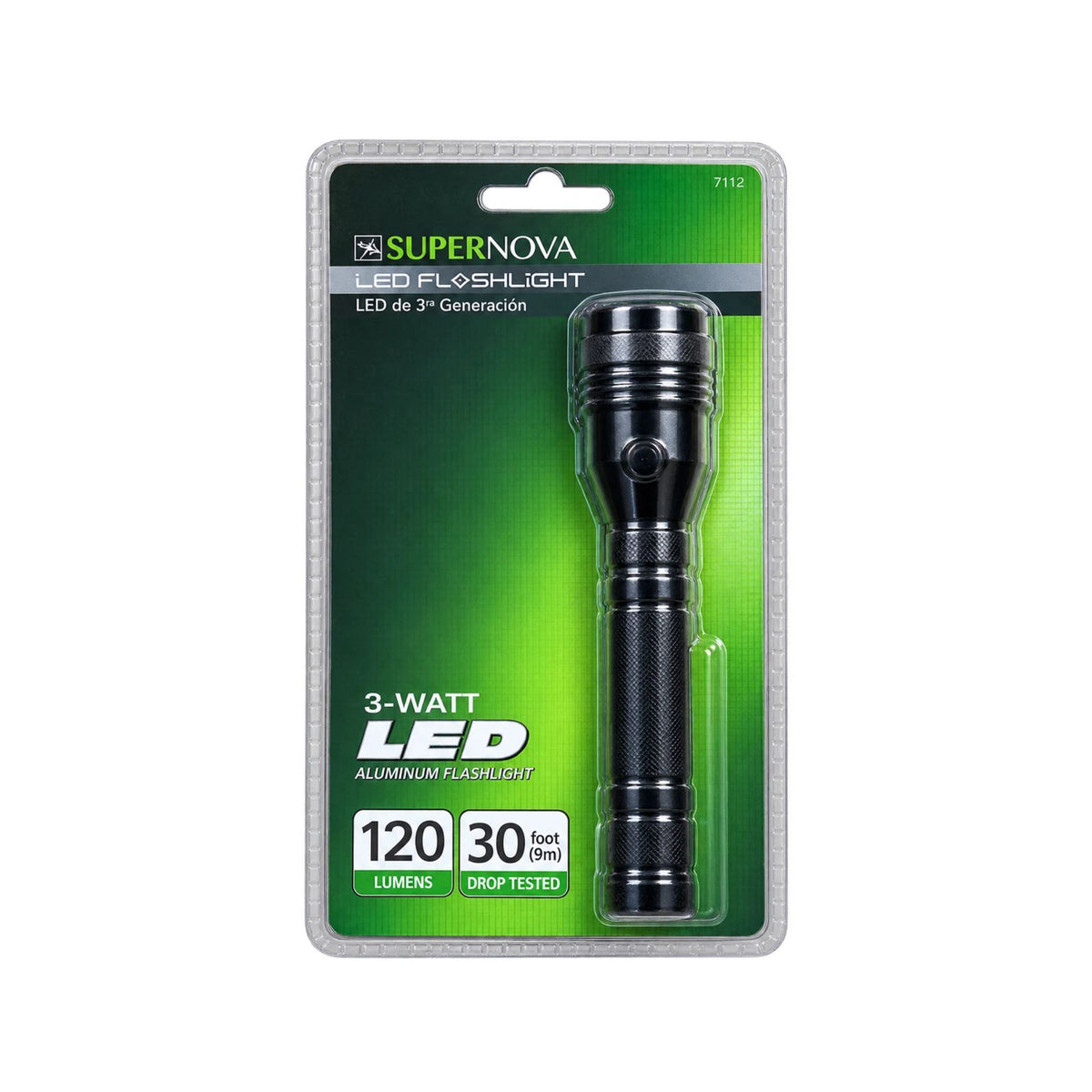 Linterna Supernova 120 Lúmenes negro