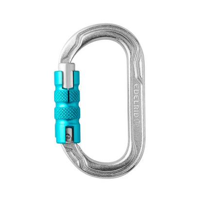 Mosquetón ovalado de acero Edelrid Oval Power Steel Triple