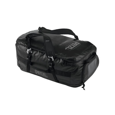 Petzl DUFFEL 85 con amplia abertura en forma de D para organizar material
