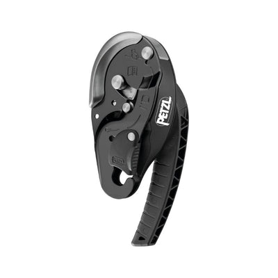 Descensor Petzl I’D S autofrenante para acceso por cuerda con función antipánico, uso técnico o militar.