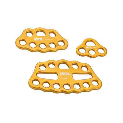 Petzl PAW placa multianclaje de aluminio forjado para rescate y trabajo en altura