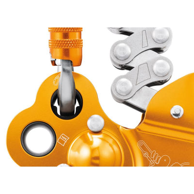 Petzl ZIGZAG PLUS con palanca de desbloqueo para desplazamiento en árbol