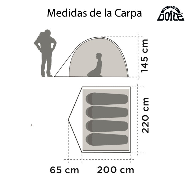 Carpa Doite Zander 4 - Carpa de 3 estaciones